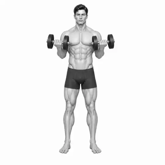 Ukázka pohybu cviku Dumbbell Curl