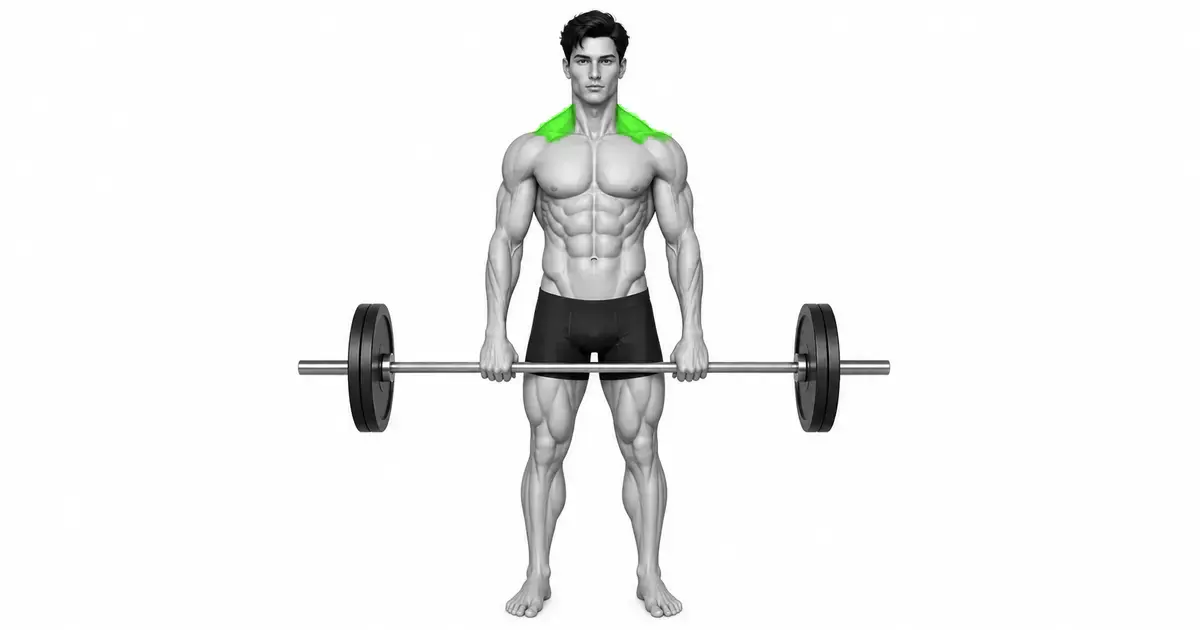 Barbell Shrug - ပြင်ဆင်ခြင်းနှင့် ဆုပ်ကိုင်ခြင်း။