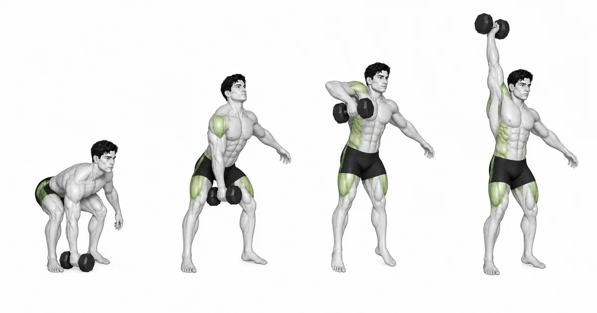 Dumbbell Snatch — Ang nakokontrol na hanay ay ang tamang hanay ng paggalaw