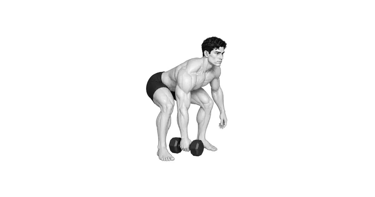 Dumbbell snatch panimulang posisyon at magkasanib na pagkakahanay