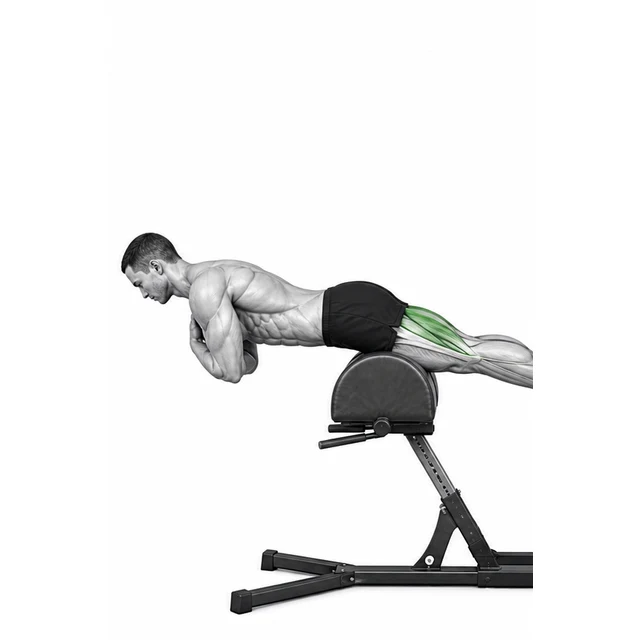 Počáteční poloha zvedání šunky (Glute Ham Raise) a vyrovnání kloubu