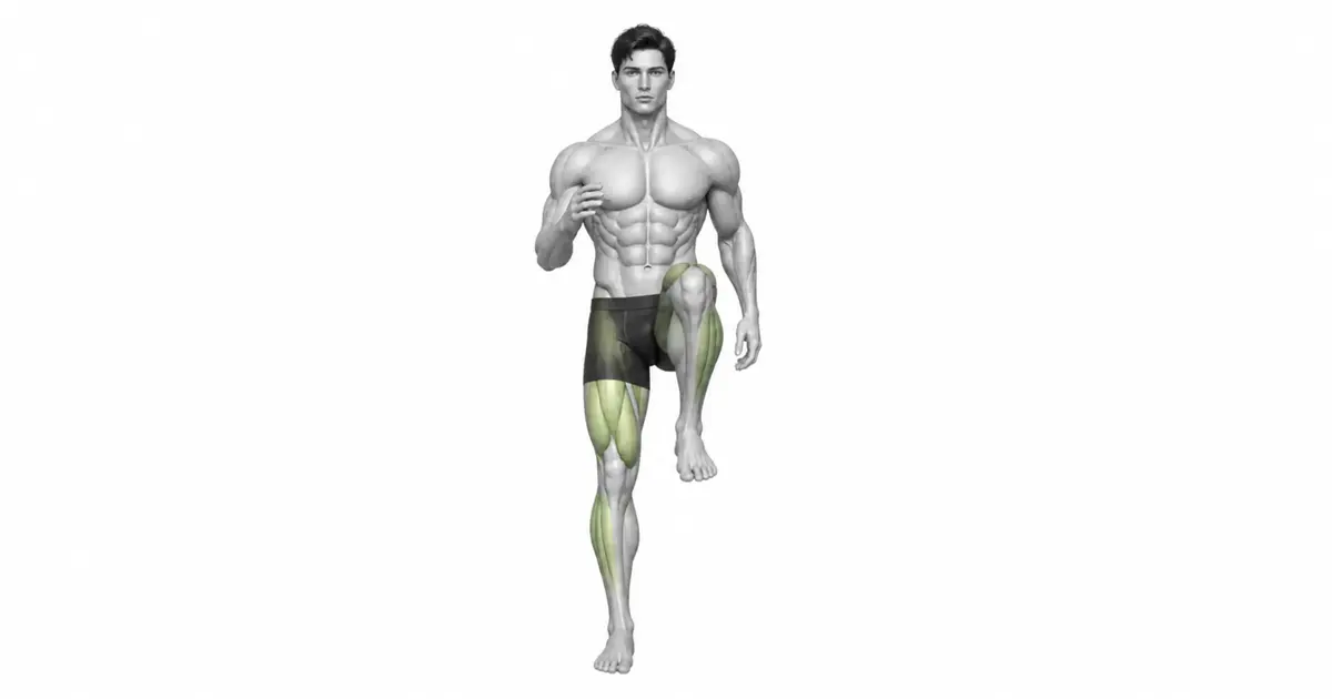 High Knees: Vybudujte si trup a rytmus před výškou kolen.