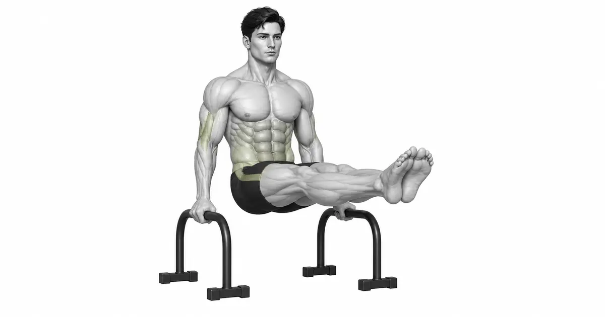 L-Sit — برای بالا بردن لگن، به جای بالا انداختن شانه، باید با دستان خود به زمین فشار دهید.