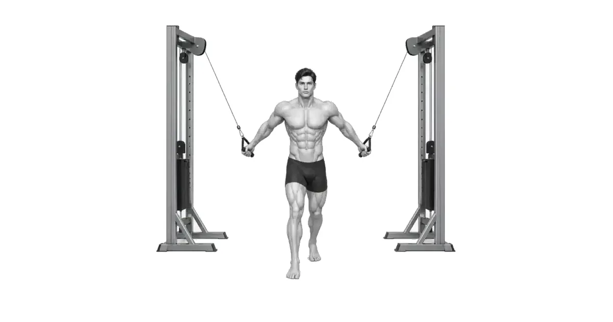 Low Cable Crossover Starting Posture and Joint Alignment