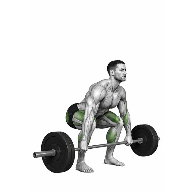 Počáteční poloha Power Clean a vyrovnání kloubu