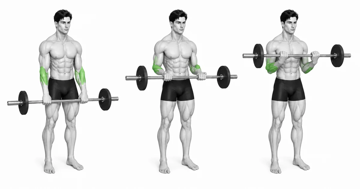 Reverse Curl — Vyberte rozsah a zatížení, které udrží Reverse Curl opakovatelné
