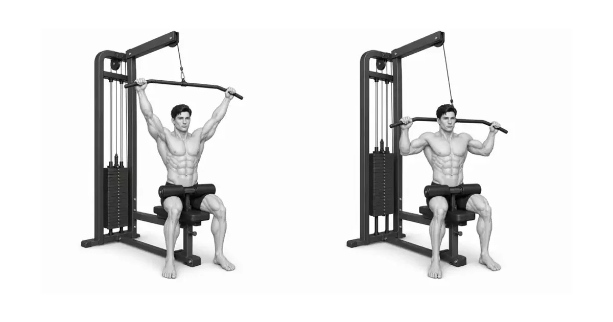 Behind-the-neck pulldown teknikal na detalye
