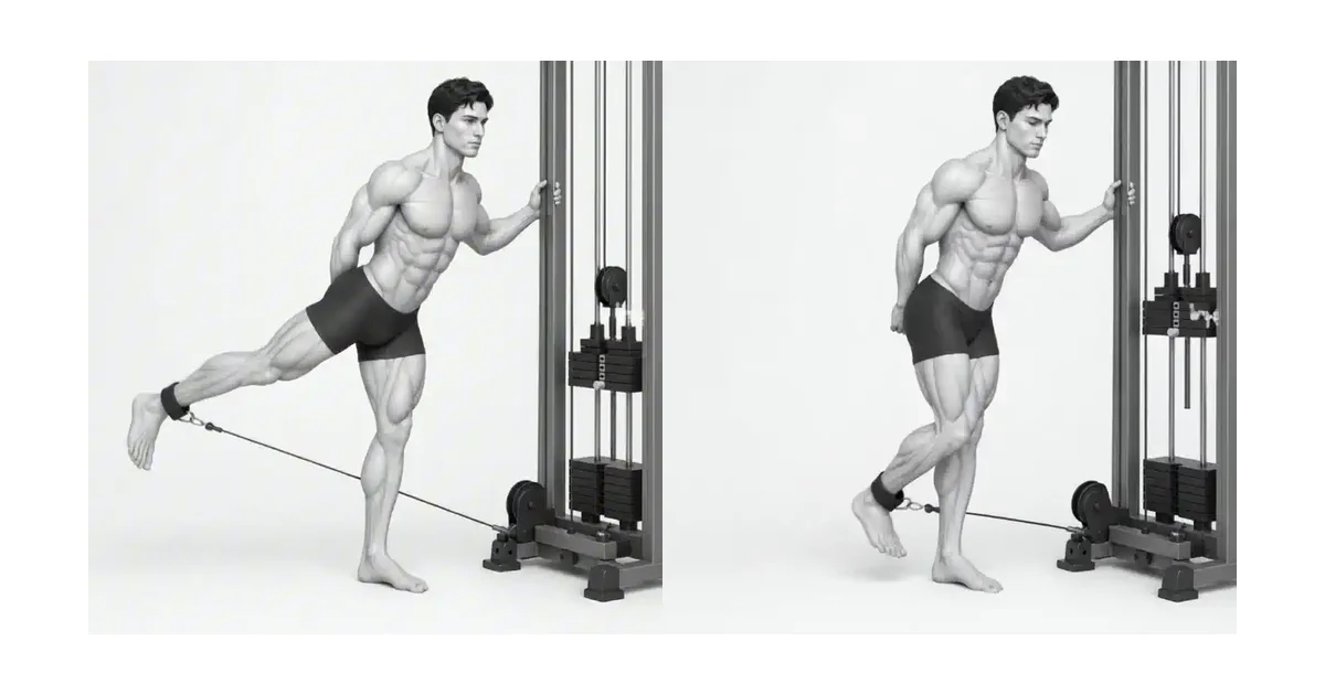 Cable Glute Kickback — Ang lawak kung saan ang pelvis ay nananatiling pasulong, sa halip na ang taas ng mga binti, ay tumutukoy sa gluteus maximus stimulation