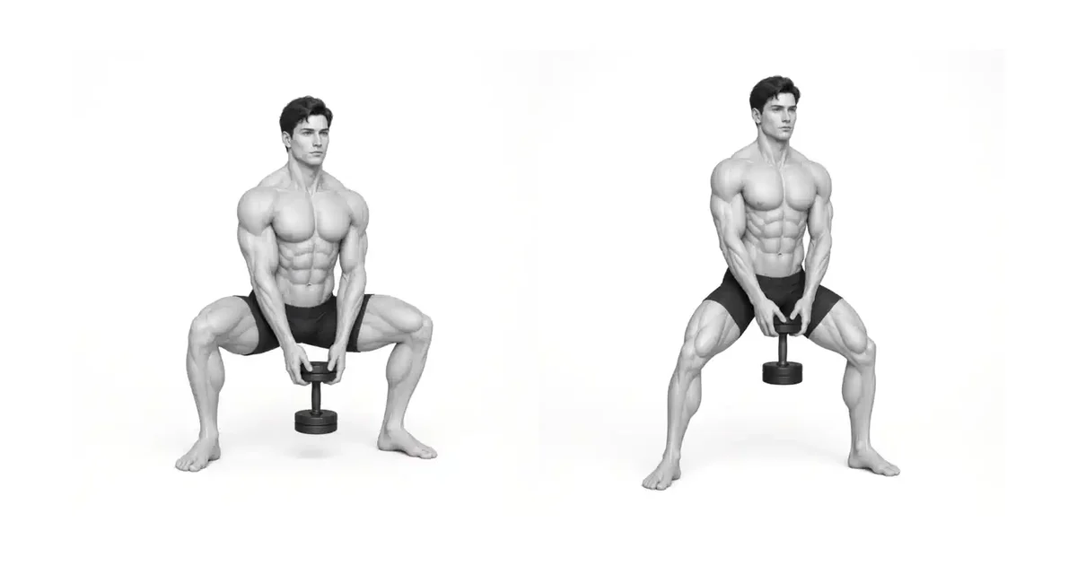 Dumbbell Sumo Squat — ပင်ပန်းနွမ်းနယ်မှုကို ဆုပ်ကိုင်ထားခြင်းဖြင့် သင်၏ပုံစံကို မပြောင်းလဲမီ သင်၏ set ကို အပြီးသတ်ပါ။