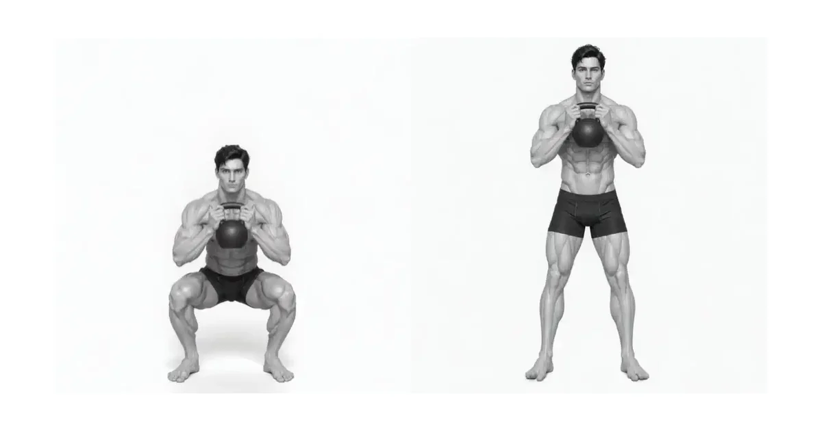 Kettlebell Goblet Squat — ကျောရိုး၏အတိမ်အနက်နှင့် ခြေထောက်ထိန်းချုပ်မှုသည် အနက်ရှိုင်းဆုံးအနေအထားထက် သာလွန်သည်။