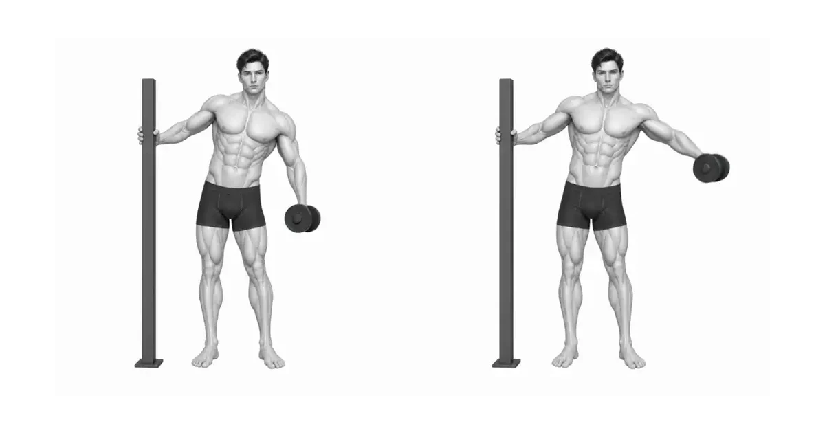 Šikmé boční zvedání — Vyberte si rozsah a zátěž, které udrží Leaning Lateral Raise opakovatelné