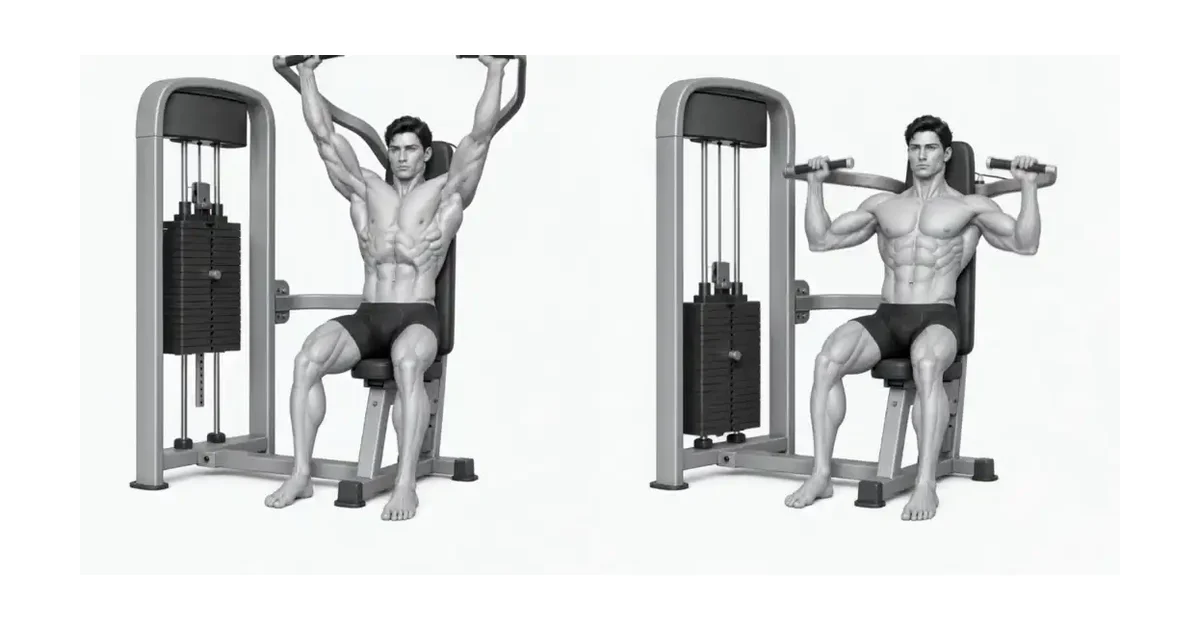 Machine Shoulder Press — Vyberte rozsah a zatížení, které zajistí opakovatelnost Machine Shoulder Press