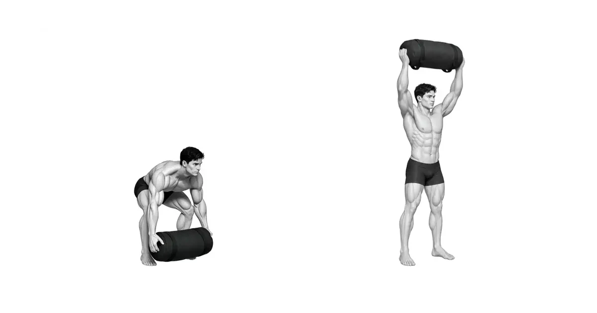 Sandbag Slam — Sekce, která je znovu zvednuta po každém opakování, je také zdvihem kyčelního pantu.