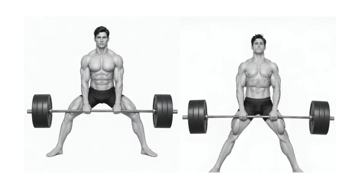 Sumo Deadlift — ရပ်တည်ချက်နှင့် ပတ်သက်လာလျှင် တင်ပါးအဆစ်များနှင့် ဒူးများသည် အကျယ်ထက် အင်အားကို ပို့နိုင်သည်ဆိုသည်က ပိုအရေးကြီးပါသည်။