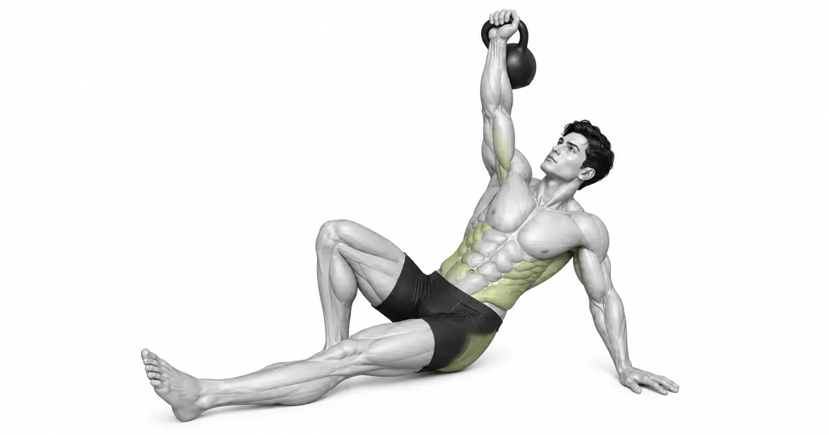 Turecké vstávání — Kettlebell musí být před jakýmkoli přechodem stabilně naskládány na ramena
