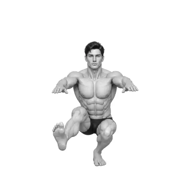 Ukázka pohybu cviku Pistol Squat
