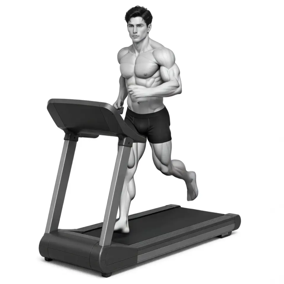 Demonstrasyon ng galaw ng Treadmill Running