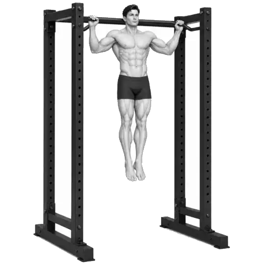 Dimostrazione del movimento ampio pull up