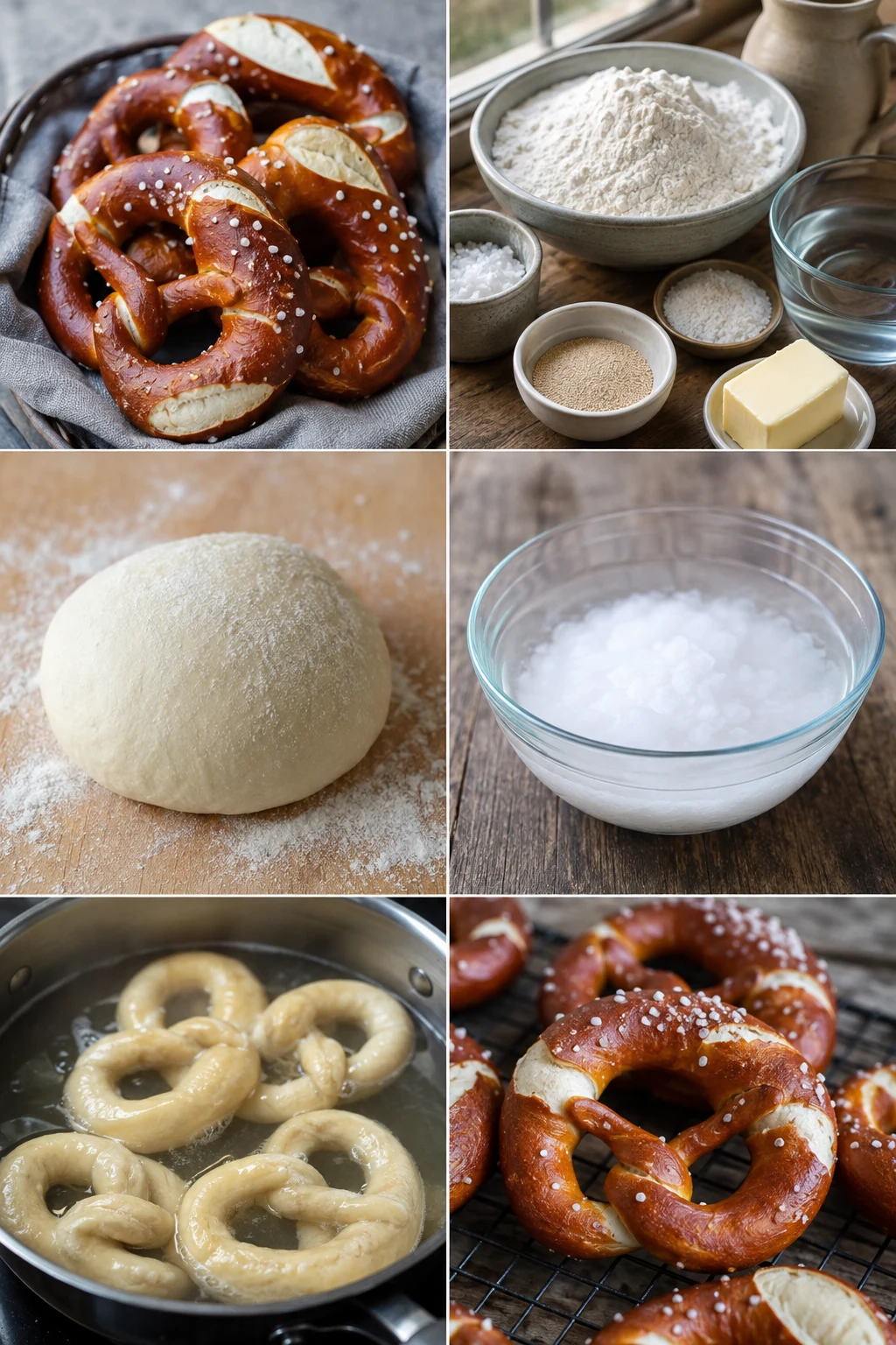 Fertig angerichtete leichtere Portion Brezeln nach deutsches Art