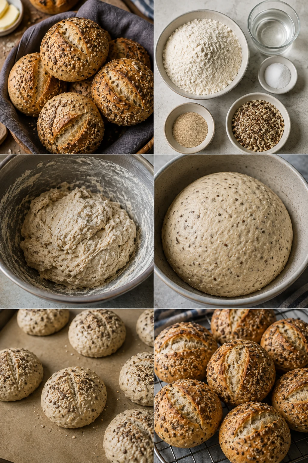 Fertig angerichtete leichtere Portion Brötchen nach deutsches Art