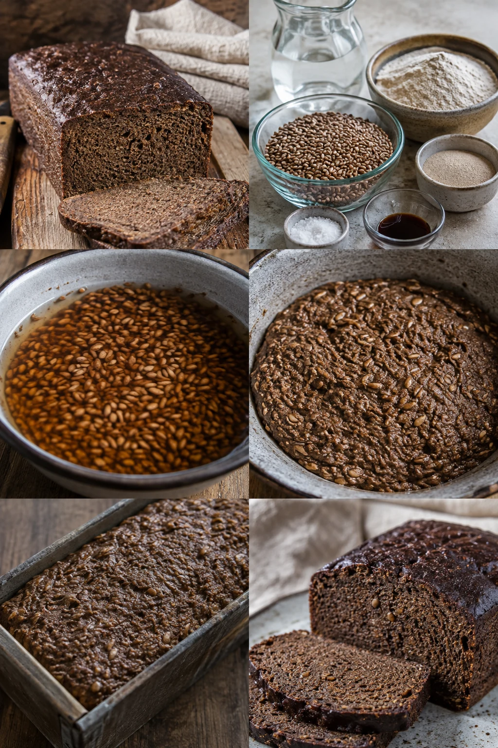 Fertig angerichtete leichtere Portion Pumpernickel nach deutsches Art