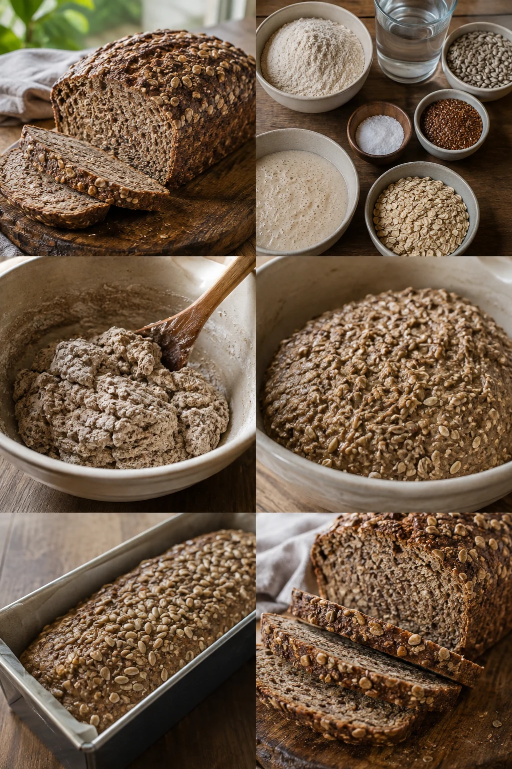 Fertig angerichtete leichtere Portion Vollkornbrot nach deutsches Art