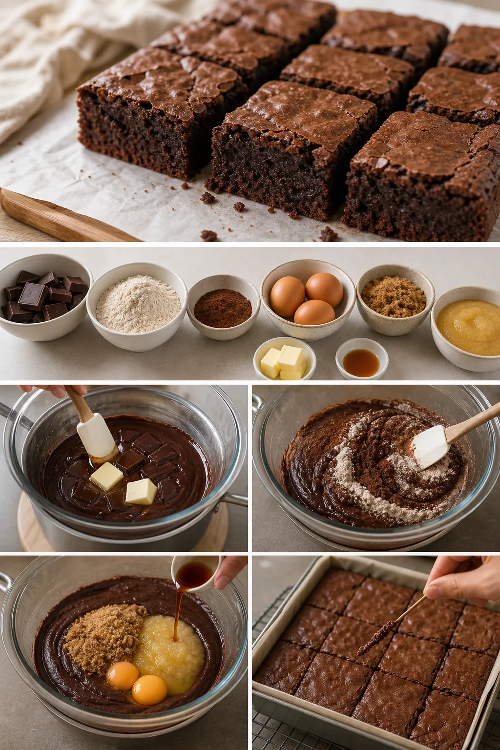 Finished lighter American Brownies in its familiar home-style presentation