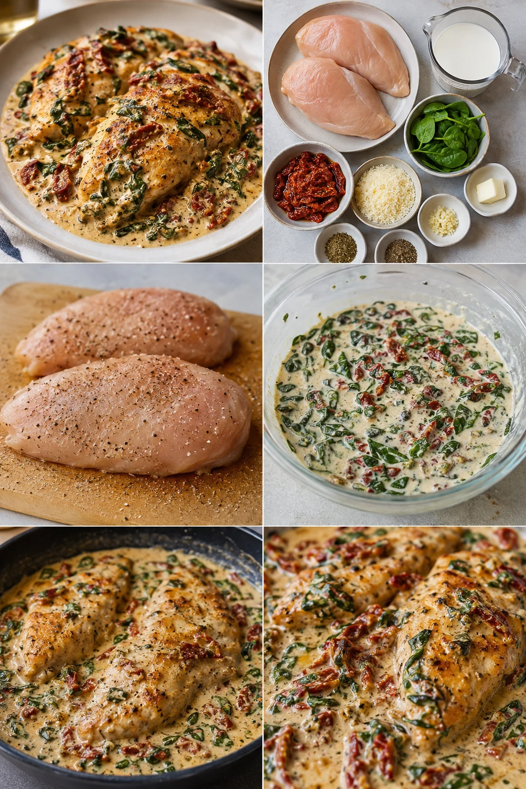 Finished lighter American Marry Me Chicken in its familiar home-style presentation