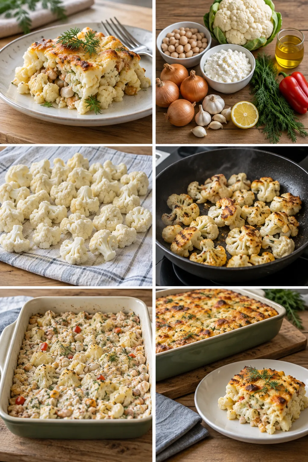 Lillkapsavorm kergemalt: rösti lillkapsas, et vormi põhja ei koguneks vett. Lillkapsavorm jääb mahlane ja kodune, kui rösti lillkapsas, et vormi põhja ei koguneks vett; umbes 360–460 kcal portsjonis.