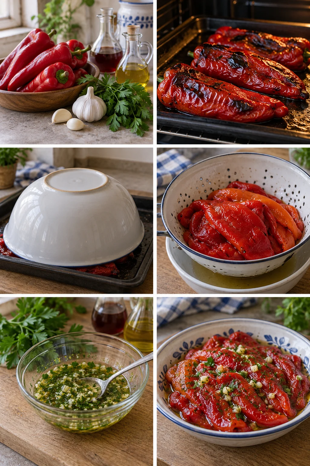 Pečena paprika s češnjakom, lakša domaća verzija spremna za posluživanje