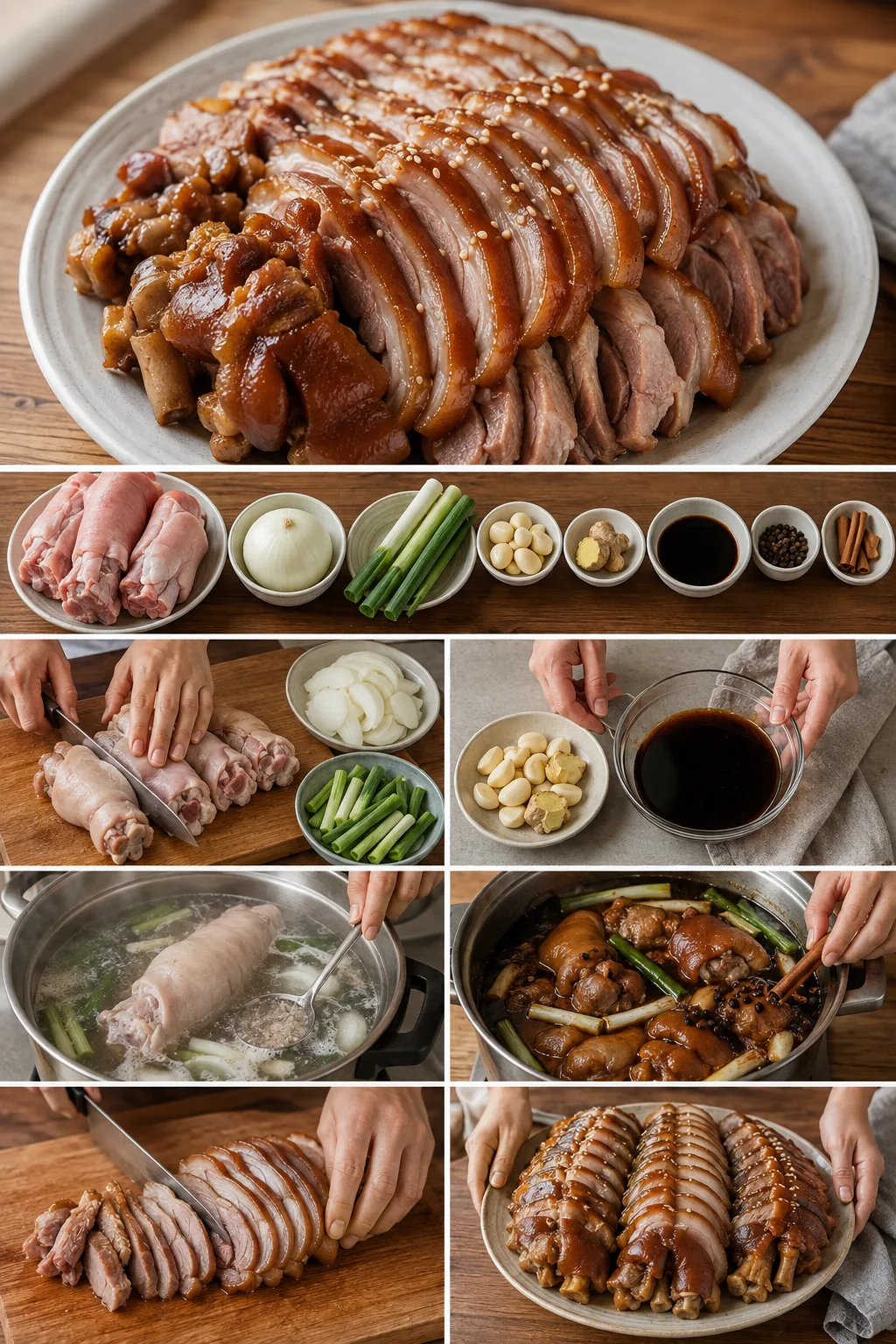 익숙한 모양과 색을 살려 가볍게 완성한 족발