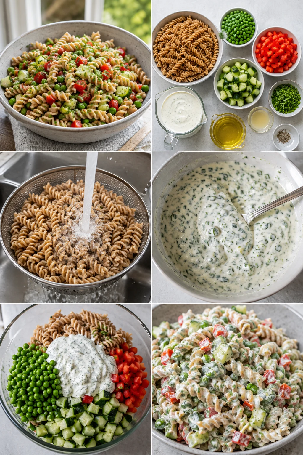 Lettere norsk Pastasalat servert i oppmålt porsjon