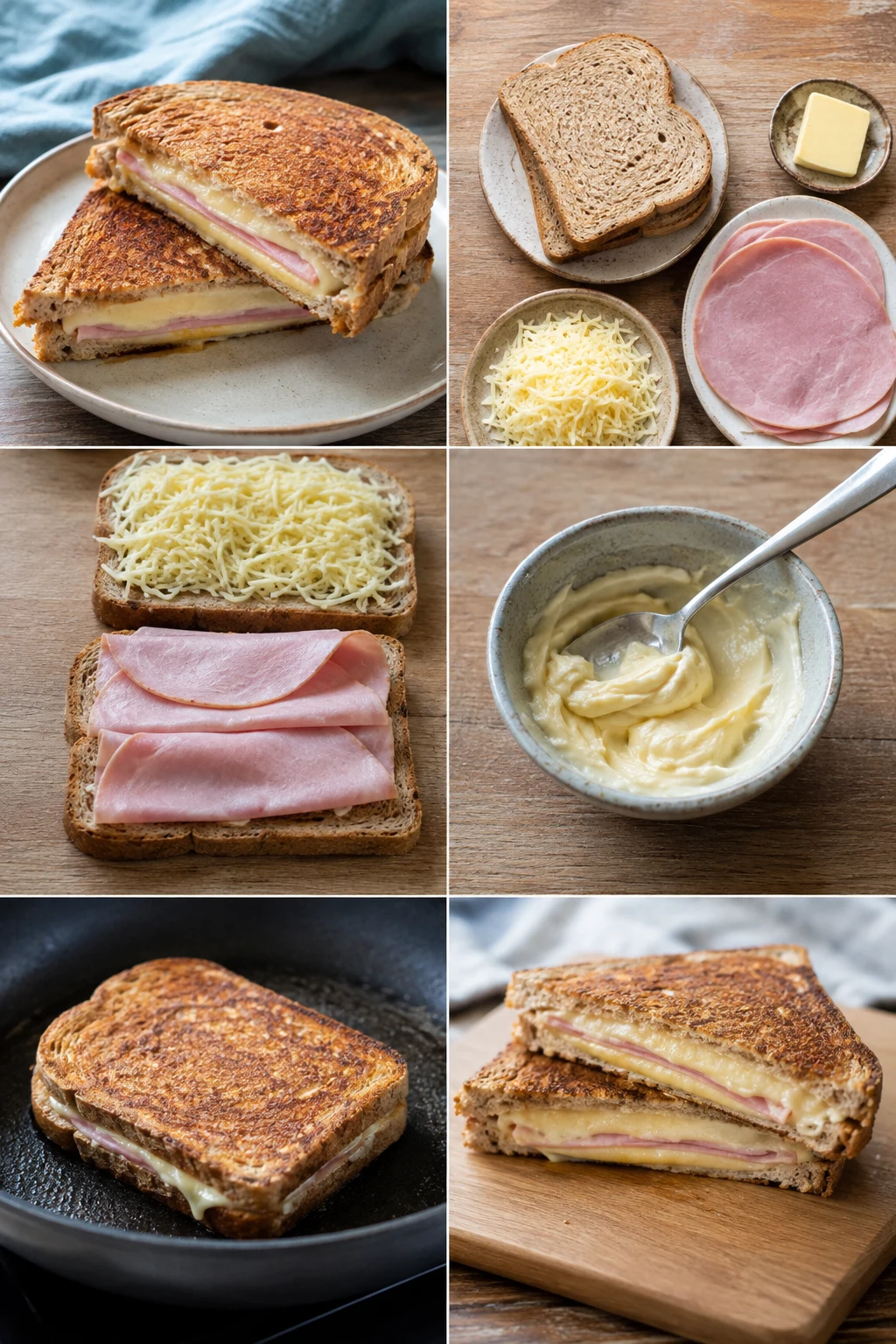 Lichtere Nederlandse Tosti ham kaas in een afgewogen portie