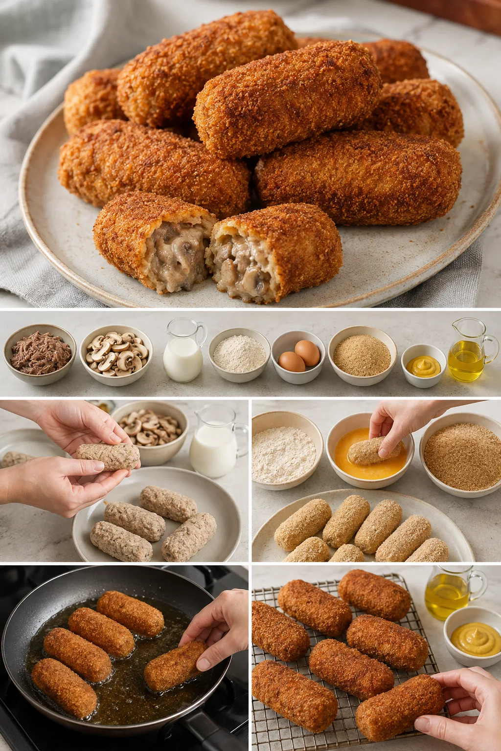 Lichtere Nederlandse Kroketten uit de oven in een afgewogen portie