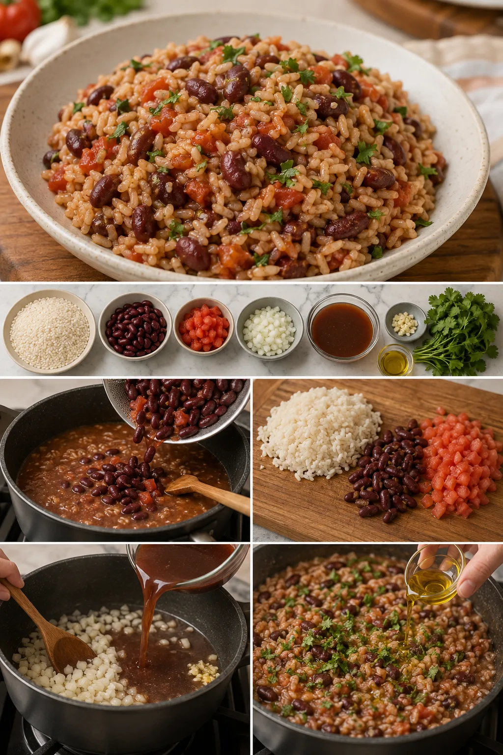 Arroz de feijão português mais leve numa dose medida