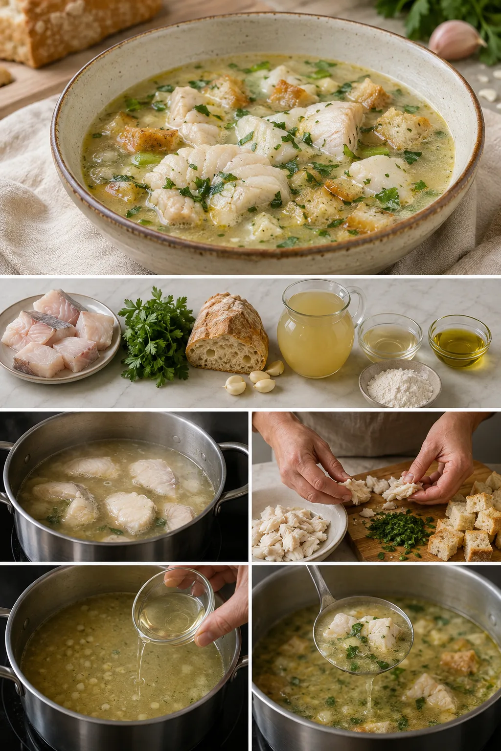 Sopa de cação português mais leve numa dose medida