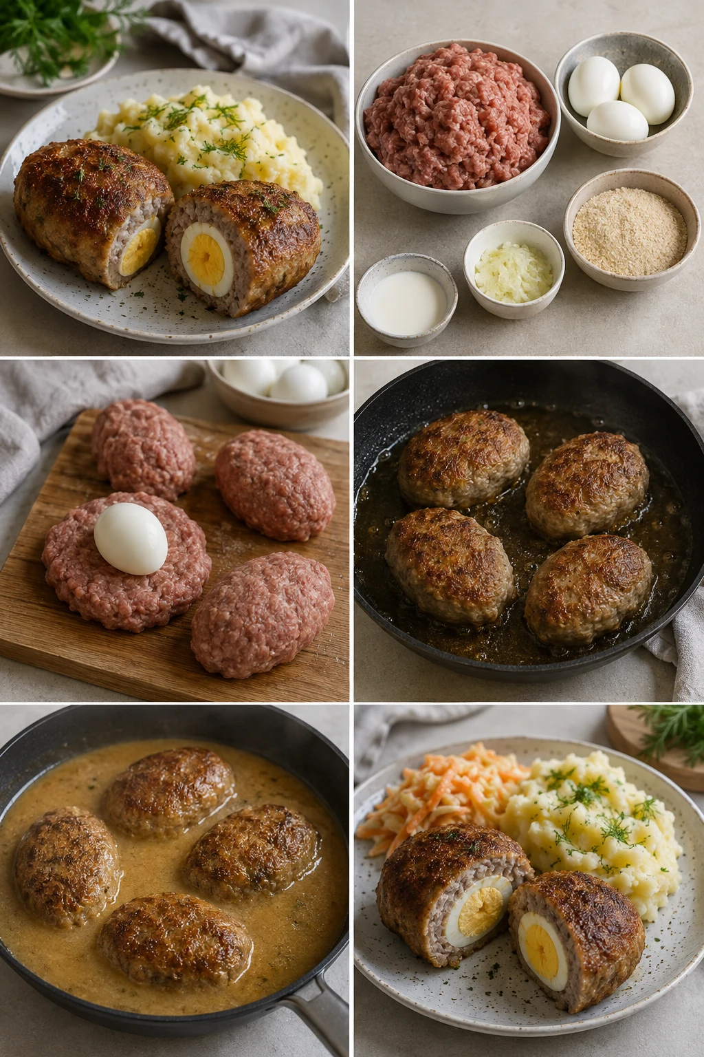 Более лёгкое домашнее блюдо Мясные зразы с яйцом в отмеренной порции