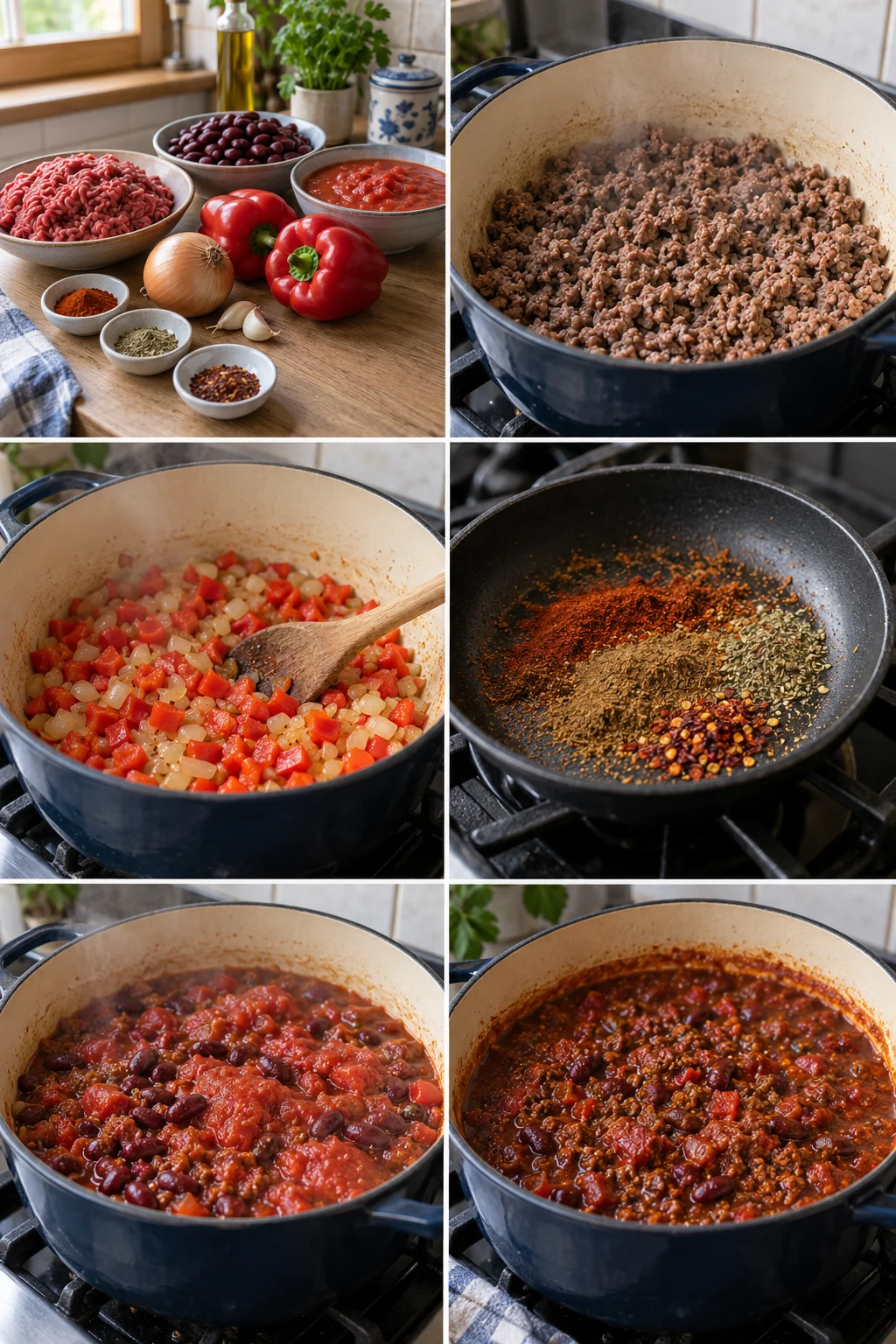 Chili con carne — lažja domača različica pripravljena za postrežbo