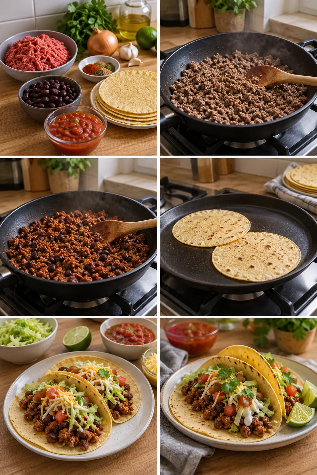Tacos z mletim mesom — lažja domača različica pripravljena za postrežbo