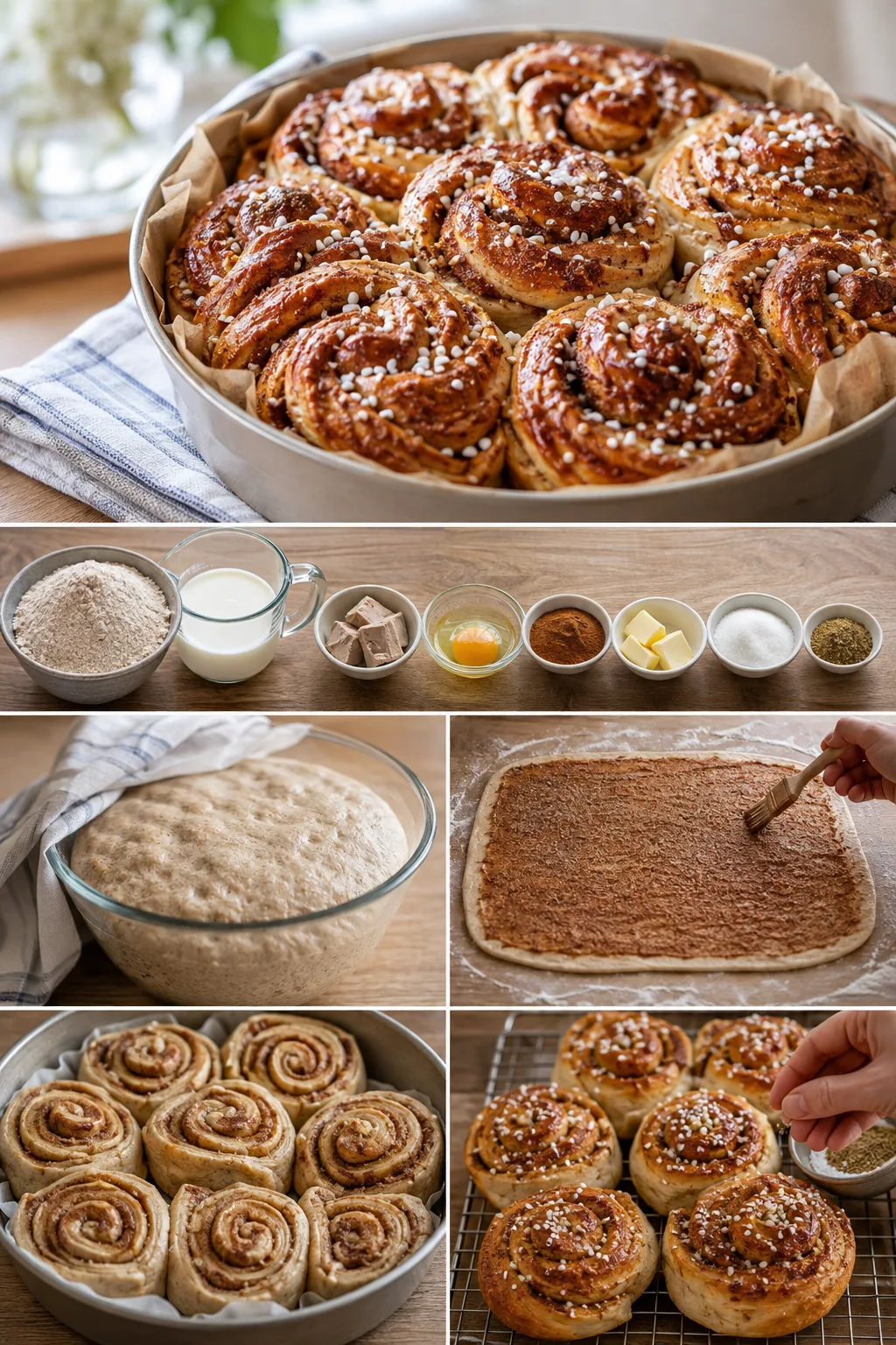 Lättare svensk Kanelbullar serverad i en uppmätt portion