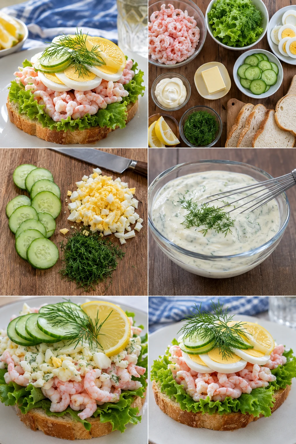 Lättare svensk Räksmörgås serverad i en uppmätt portion