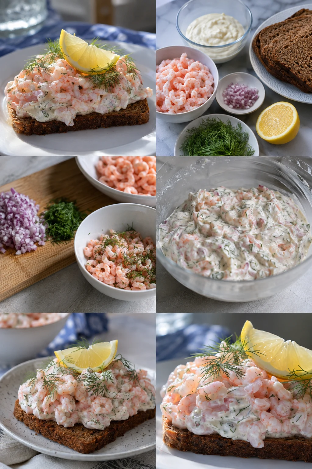Lättare svensk Toast Skagen serverad i en uppmätt portion