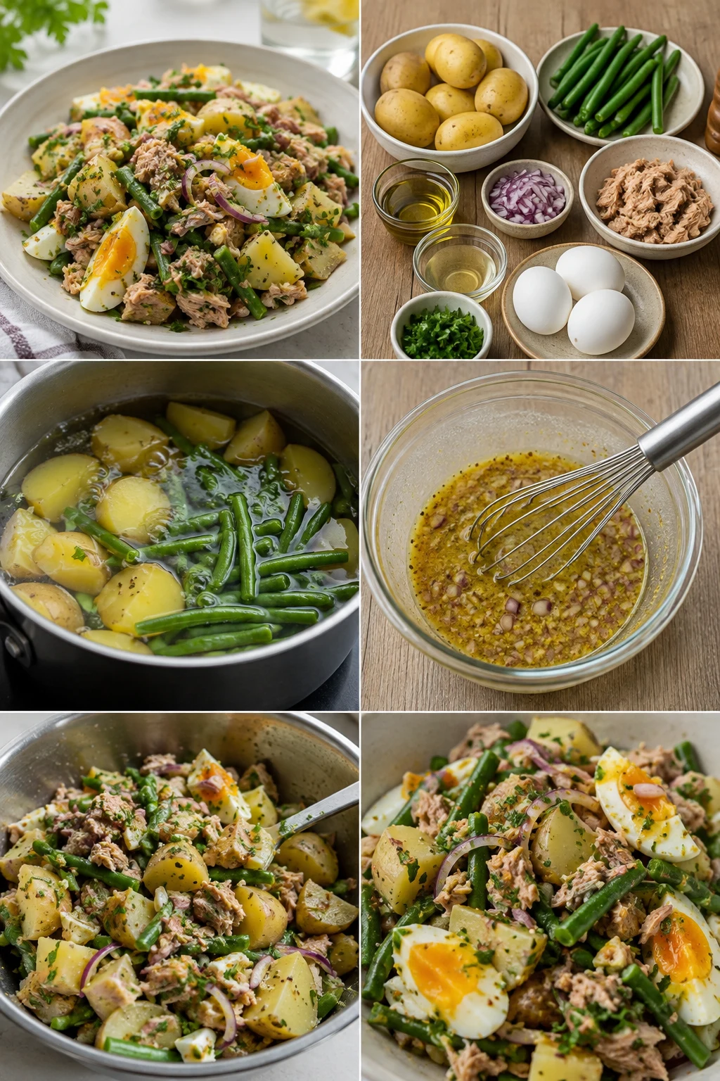 Lättare svensk Tonfisksallad serverad i en uppmätt portion