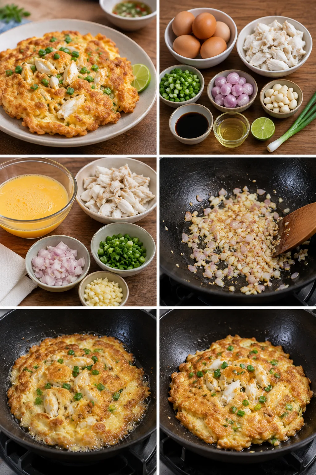ไข่เจียวปู แบบเบาลงแต่รสชัด: เพิ่มเนื้อปูจริงและตีไข่ให้น้อยเพื่อไม่อมน้ำมัน. ไข่เจียวปู ยังหอมและมีเนื้อสัมผัสเมื่อ เพิ่มเนื้อปูจริงและตีไข่ให้น้อยเพื่อไม่อมน้ำมัน ให้พลังงานประมาณ 320–440 กิโลแคลอรีต่อที่.