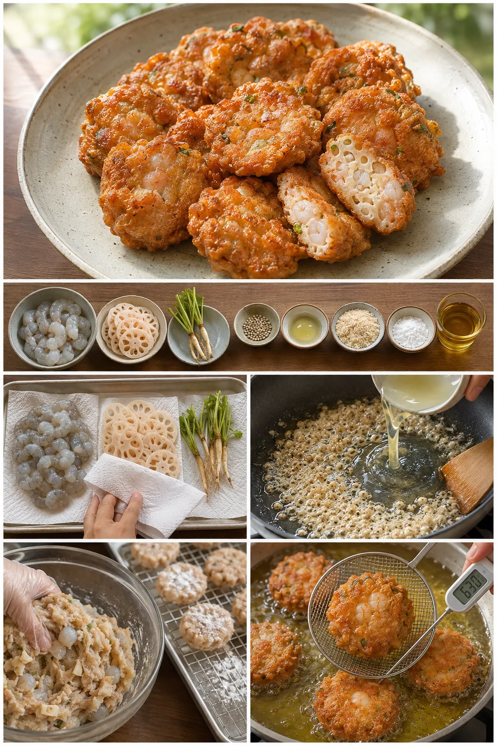 ทอดมันกุ้ง แบบบ้านที่เบาลงและยังคงหน้าตาคุ้นเคย